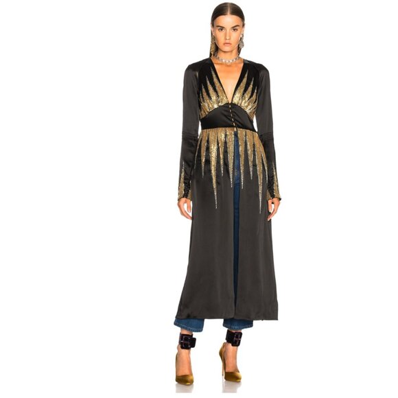 The Attico Suzanne Sequin Embellished Satin Dress - Picture 1 of 12